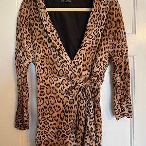 Leopard Wrap Dress (Zara TRF)